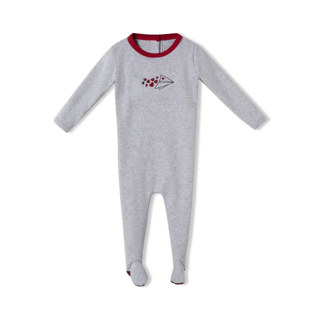 Family Pajamas Set Matching Clothes Grey & Red
